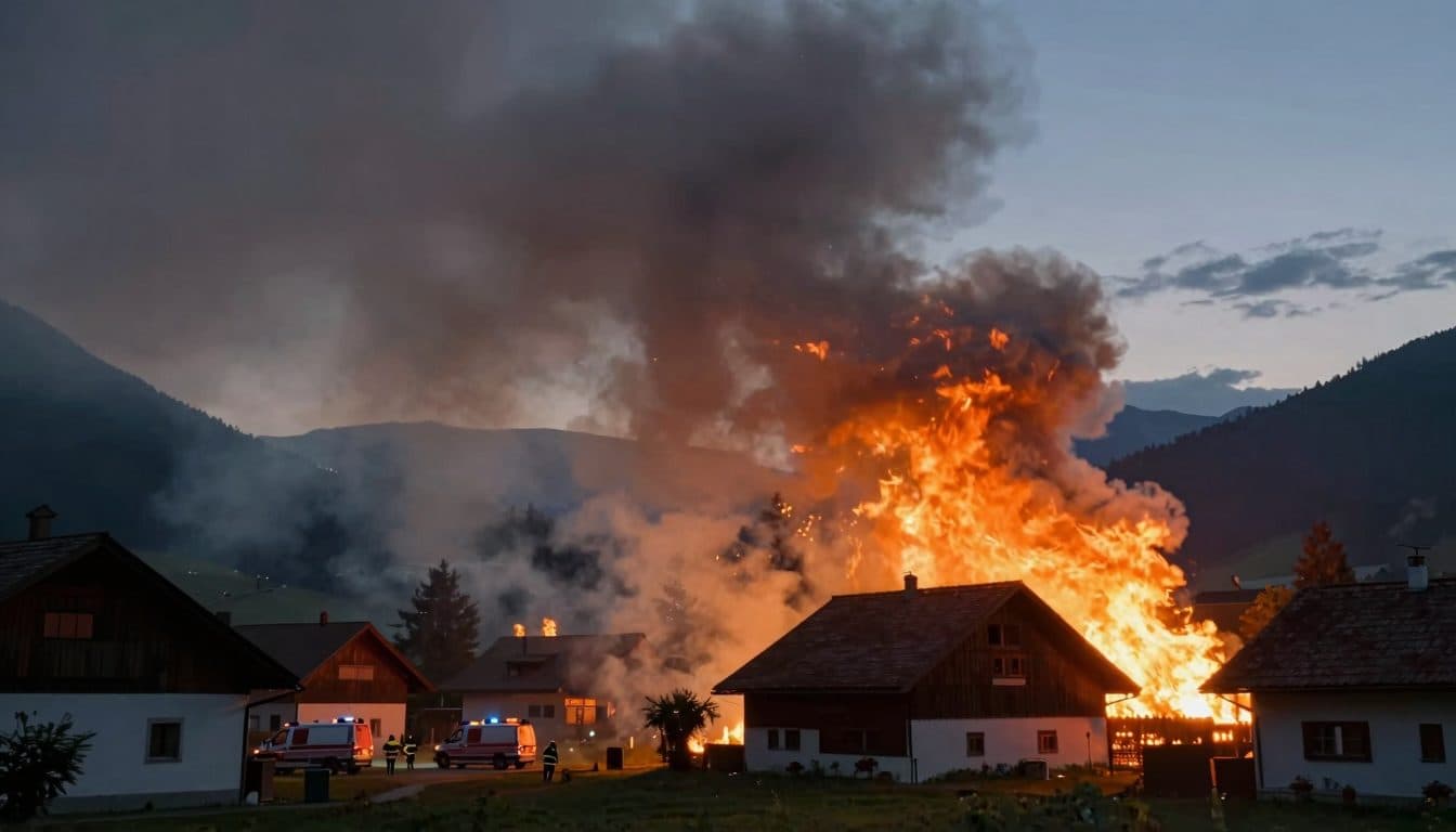 Gran incendio cerca de Flinsdorf: 145 efectivos evitan que las llamas se extiendan a viviendas