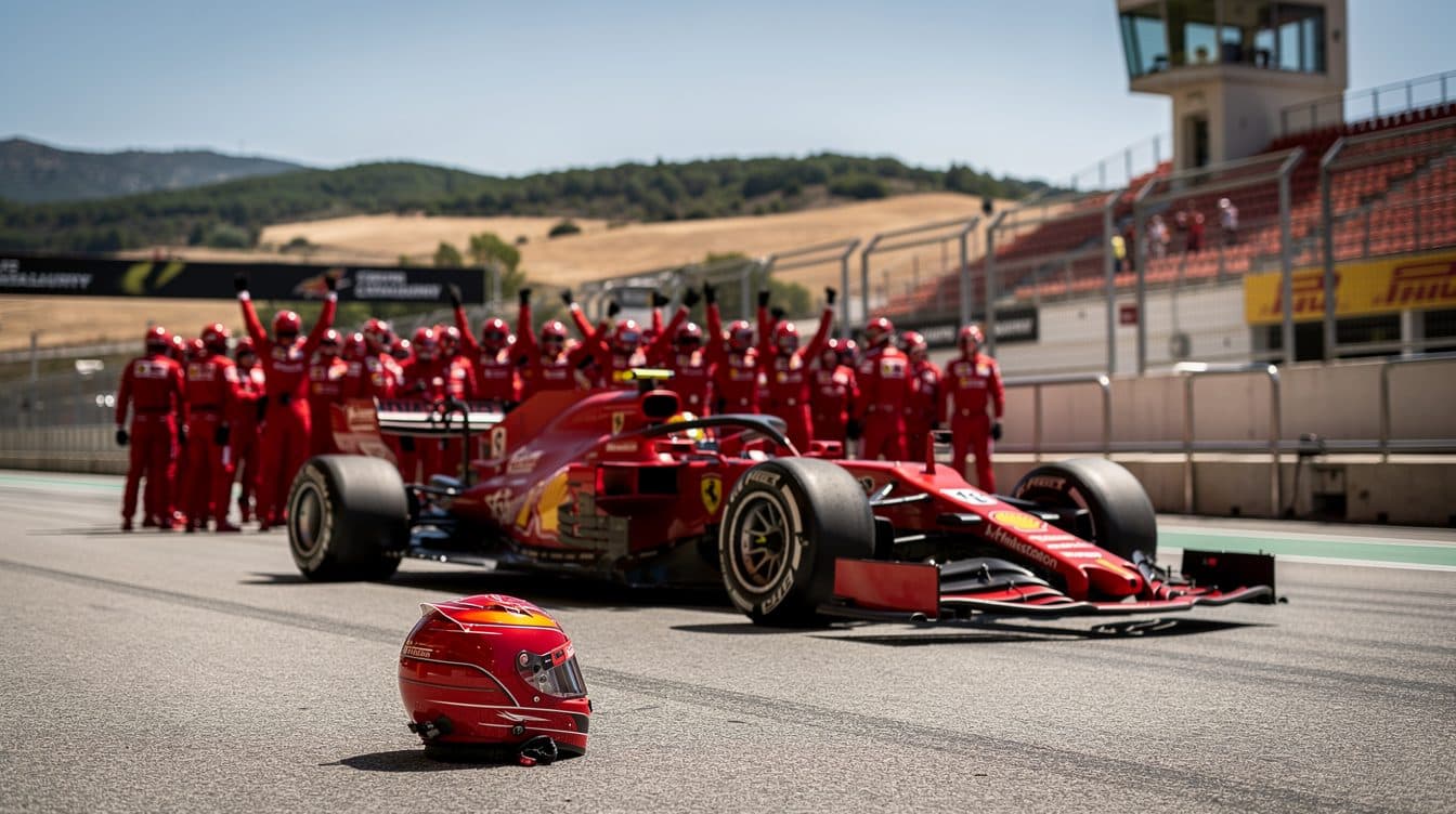 Hamilton celebra en Barcelona su primera victoria con Ferrari y pone fin a una sequía de 686 días