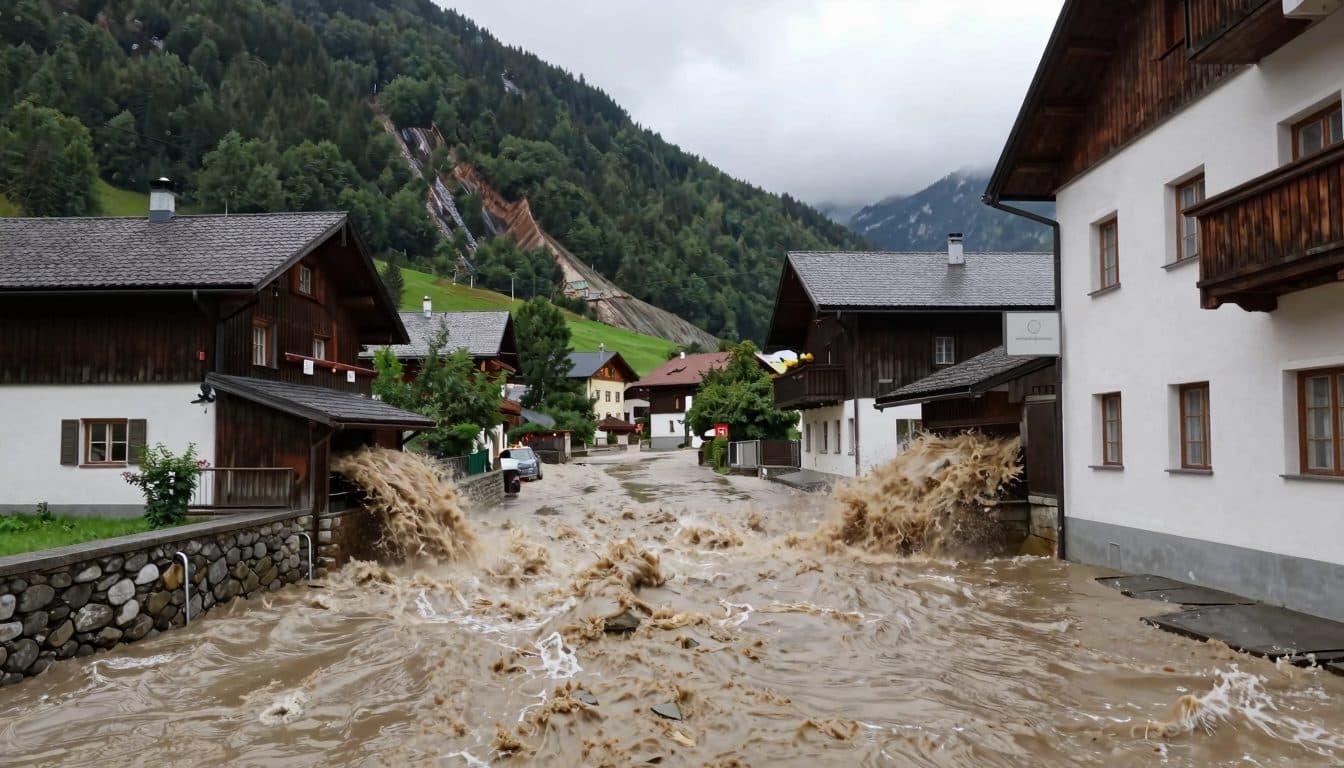 Crecidas y deslizamientos en Pinzgau movilizan a 32 cuerpos de bomberos