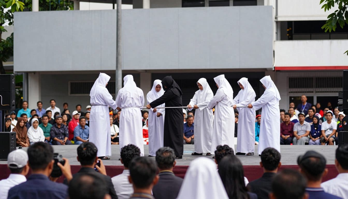 Tribunal de la sharia en Aceh ordena azotar a una pareja no casada tras un beso retransmitido en directo que se hizo viral