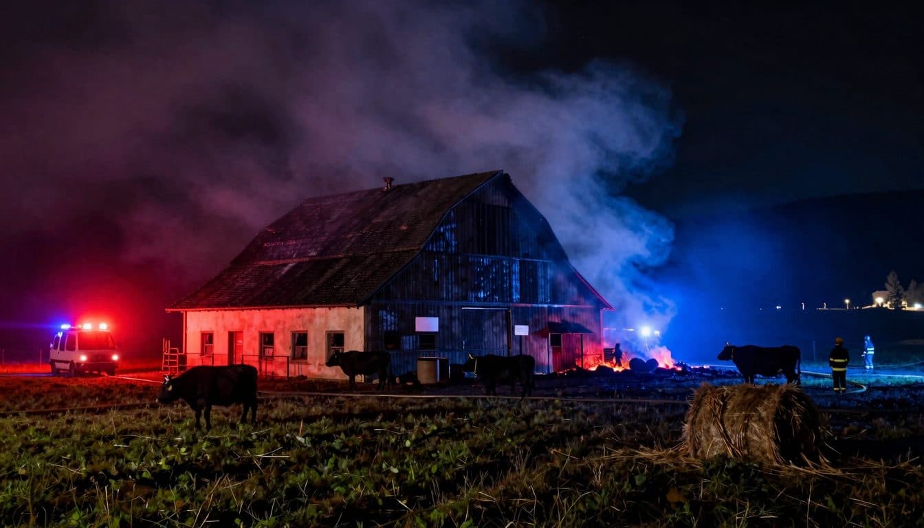 Granero incendiado en Carintia: dos terneros mueren entre las llamas
