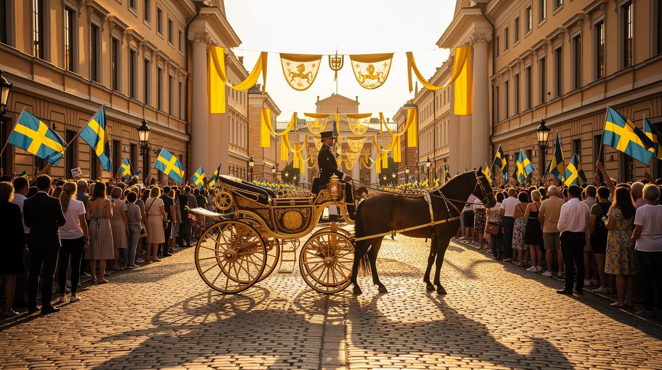El rey Carlos XVI Gustavo y la reina Silvia celebran sus bodas de oro con un paseo en carruaje por Estocolmo