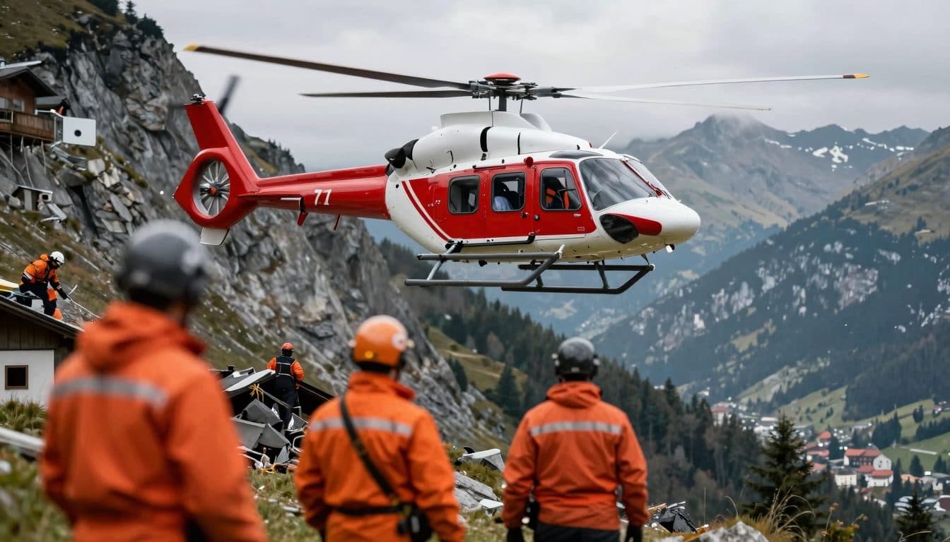 Una niña de cuatro años cae por un precipicio de diez metros en Baja Austria y es trasladada en helicóptero al hospital