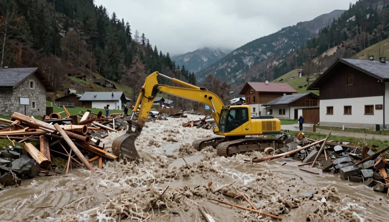 Tras las tormentas en Stuhlfelden: dos casas inhabitables, se dragan los cierres de arroyos