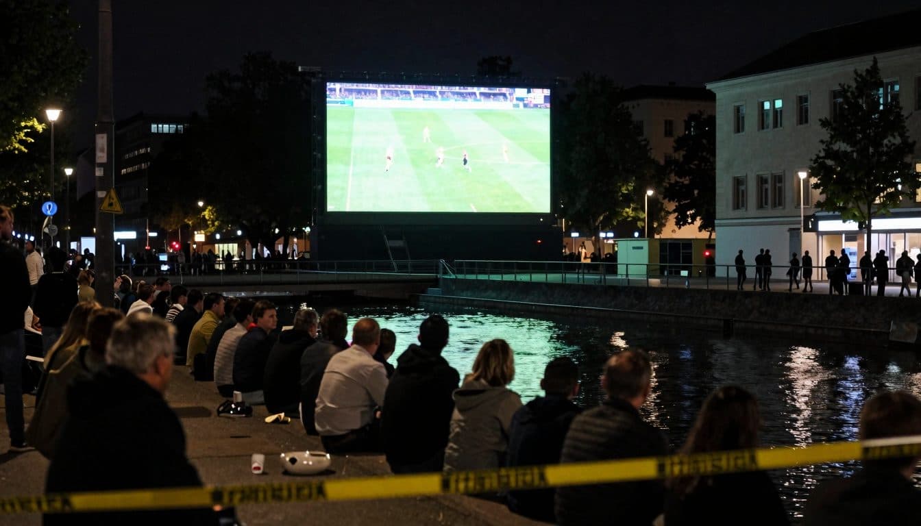 Lanzamiento de cenicero en un "public viewing" en Viena: mujer de 21 años gravemente herida, dos hombres detenidos