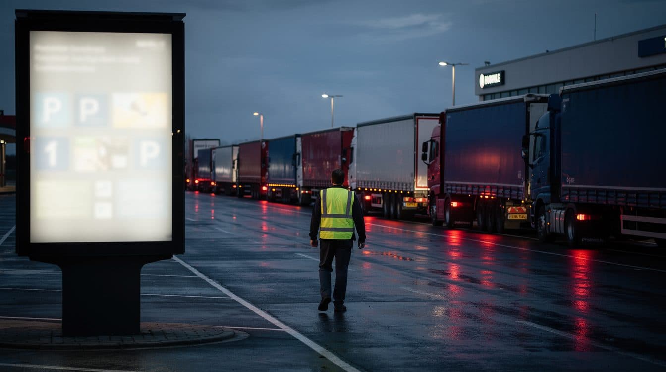 Alemania estrena un sistema digital que muestra en tiempo real las plazas libres para camiones en las autopistas