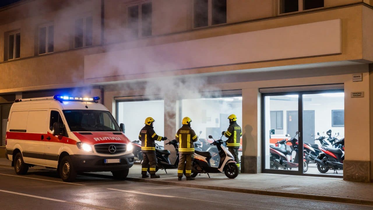 Incendio en una tienda de patinetas en Graz por una batería defectuosa