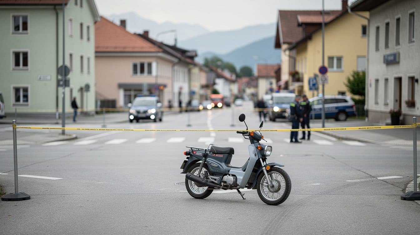 Chico de 15 años hiere a dos policías en una fuga en moped en Steyr