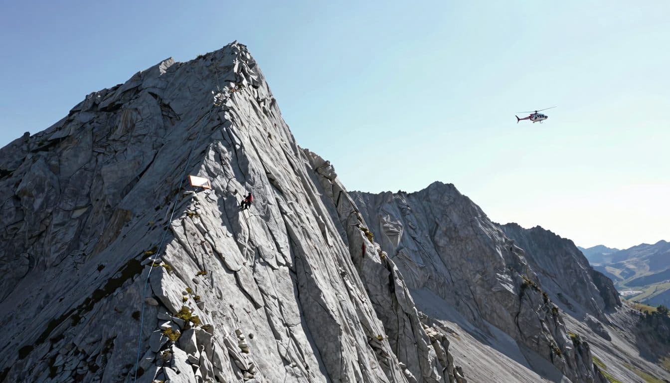 Escaladora de 57 años cae sobre la cuerda en Tirol y es rescatada en helicóptero