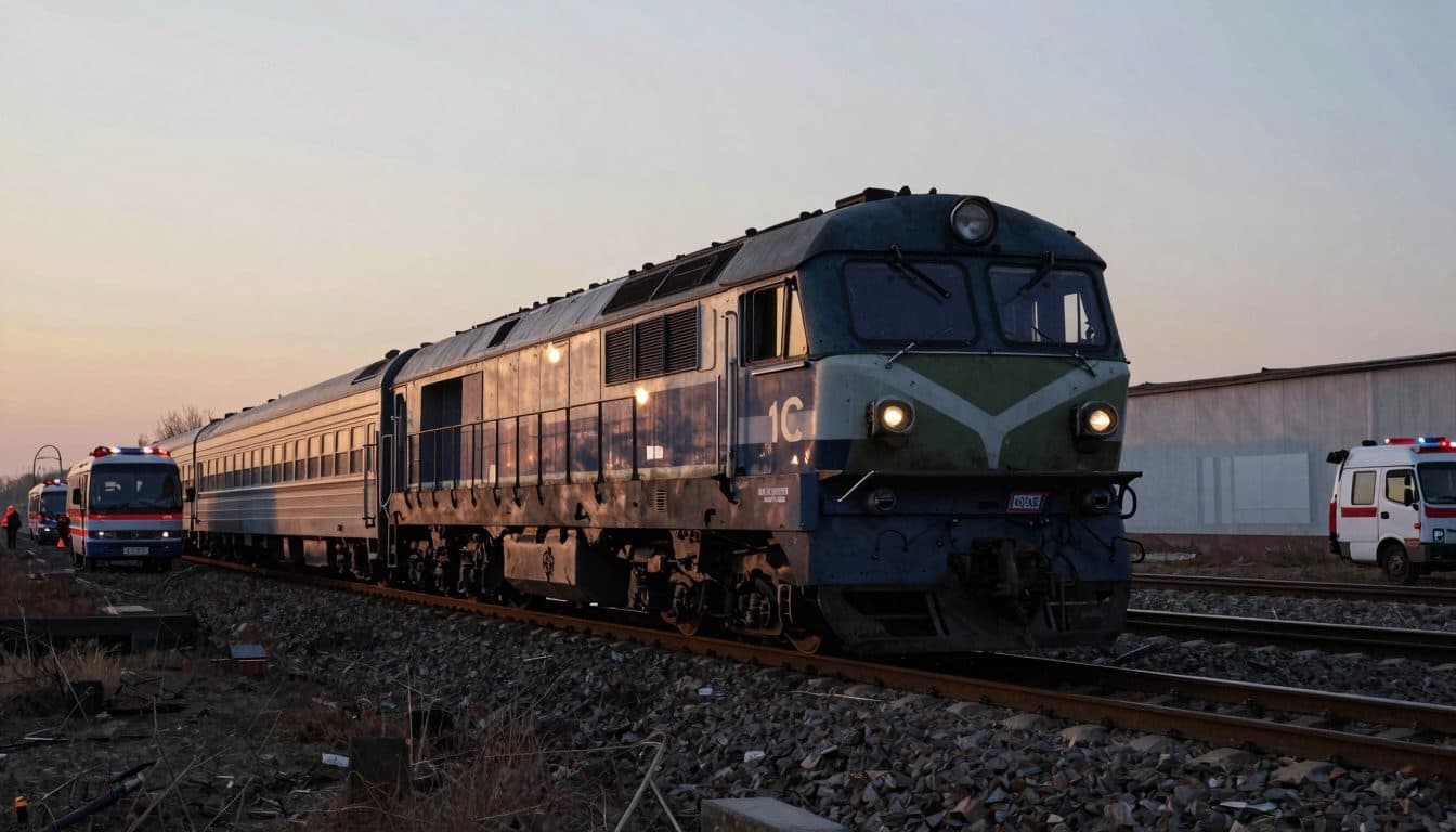 Dron ruso impacta contra locomotora de un tren de pasajeros en la región de Odesa