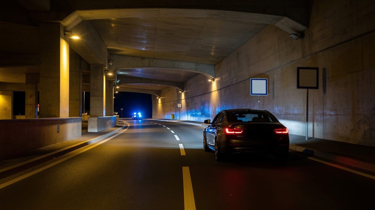 Joven de 17 años a 128 km/h por un paso subterráneo del aeropuerto en Salzburgo: la policía confisca el coche