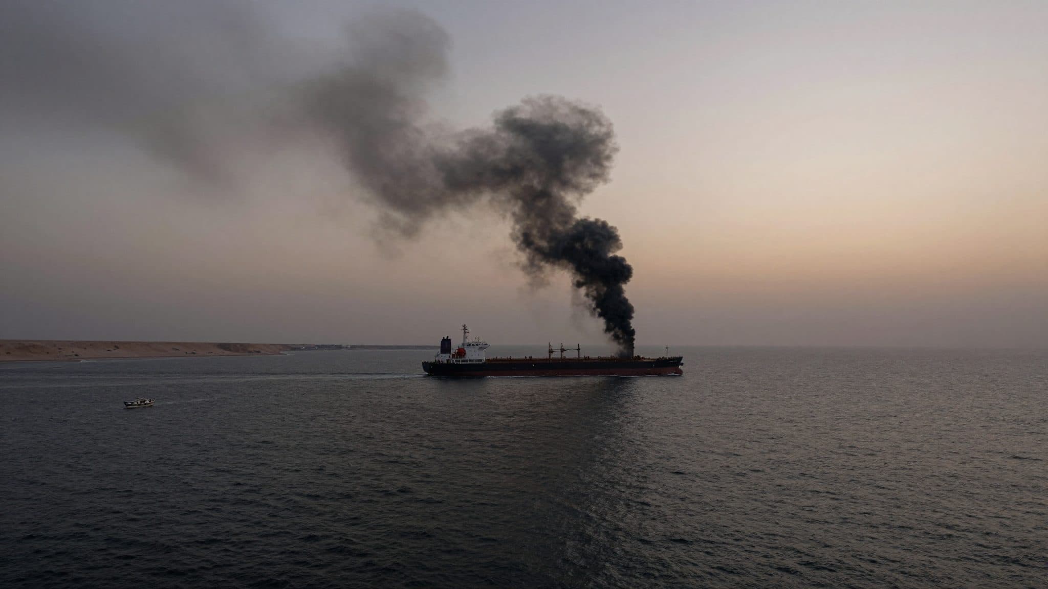 Buque en llamas en el estrecho de Ormuz – Irán informa de petroleros varados