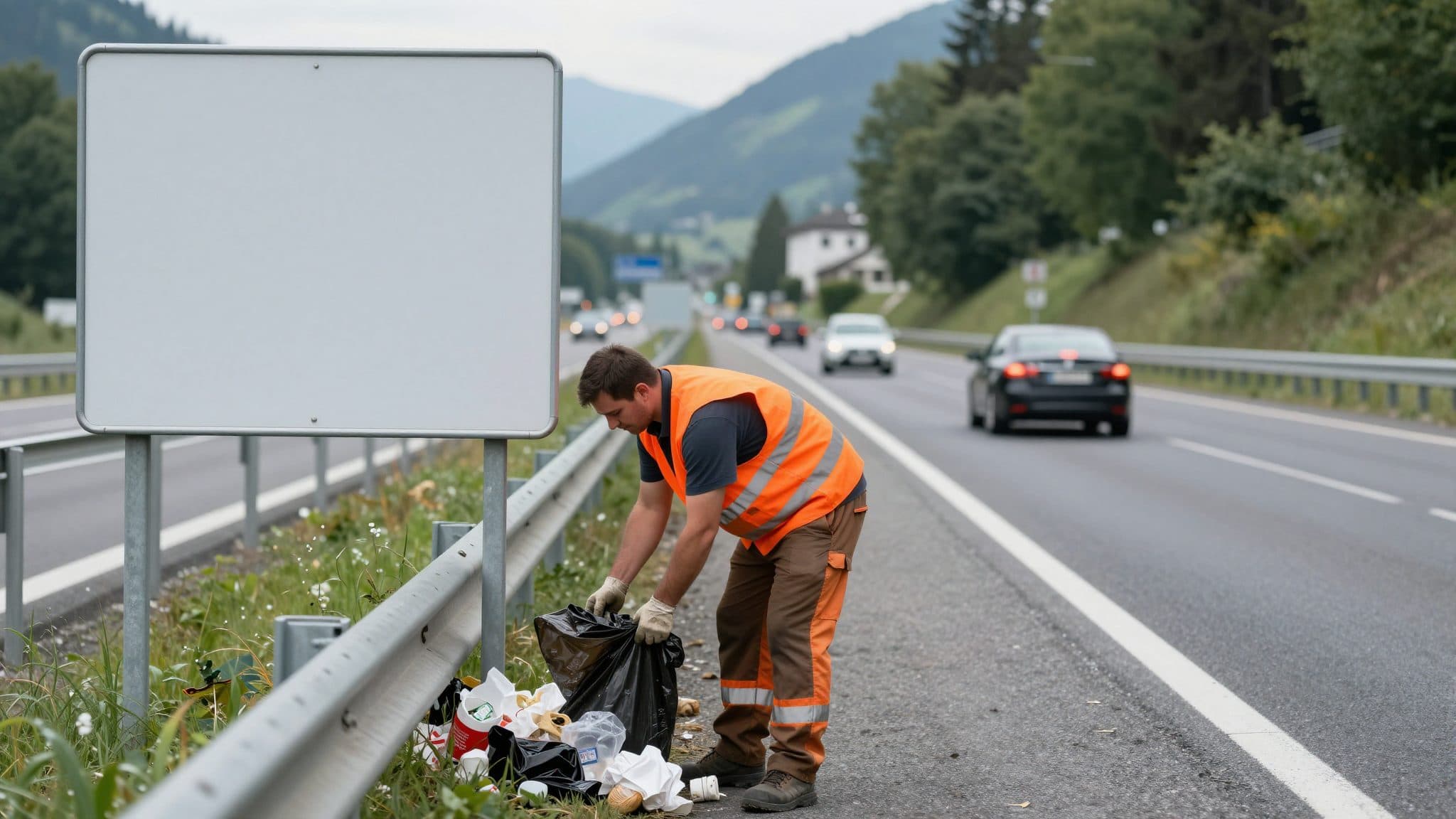 Asfinag recogió en 2025 casi 8.900 toneladas de basura en las autopistas austriacas