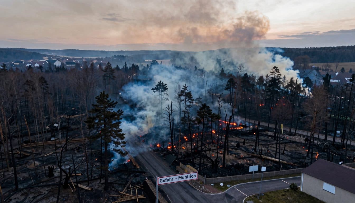 El mayor incendio forestal de la historia de Renania del Norte-Westfalia avanza hacia una localidad de Eifel