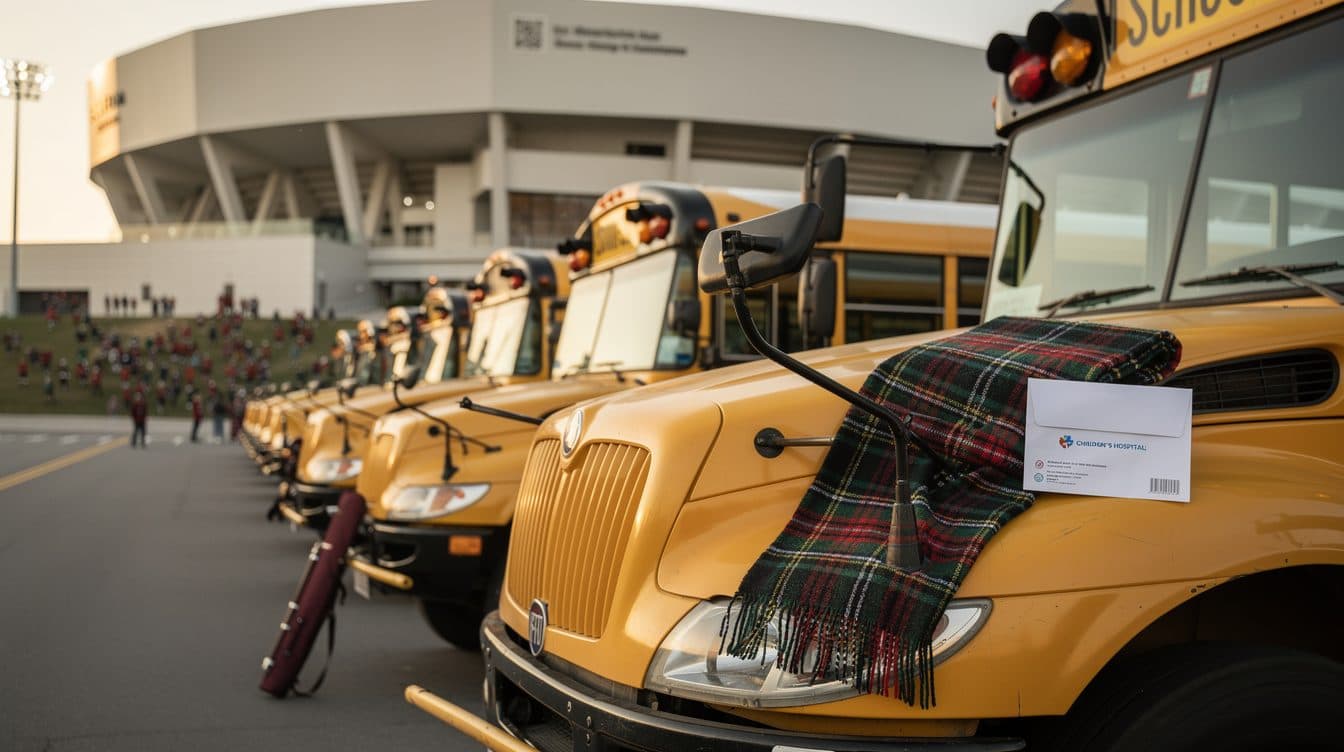 Aficionados escoceses ahorran en su viaje al Mundial con autobuses escolares y donan la diferencia