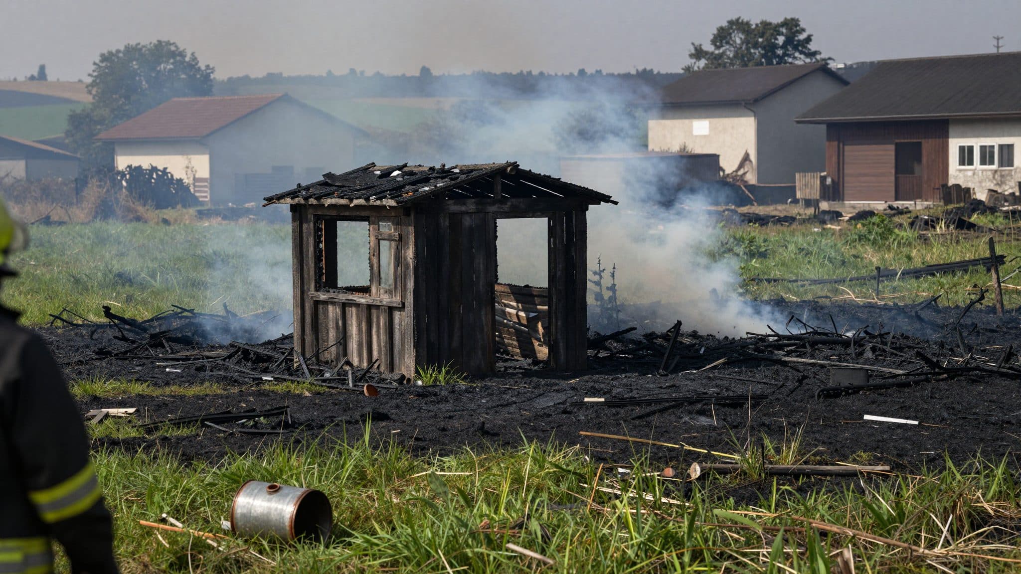 Hombre en Estiria incendia una caseta de jardín y una pradera al intentar ahumar un nido de avispas