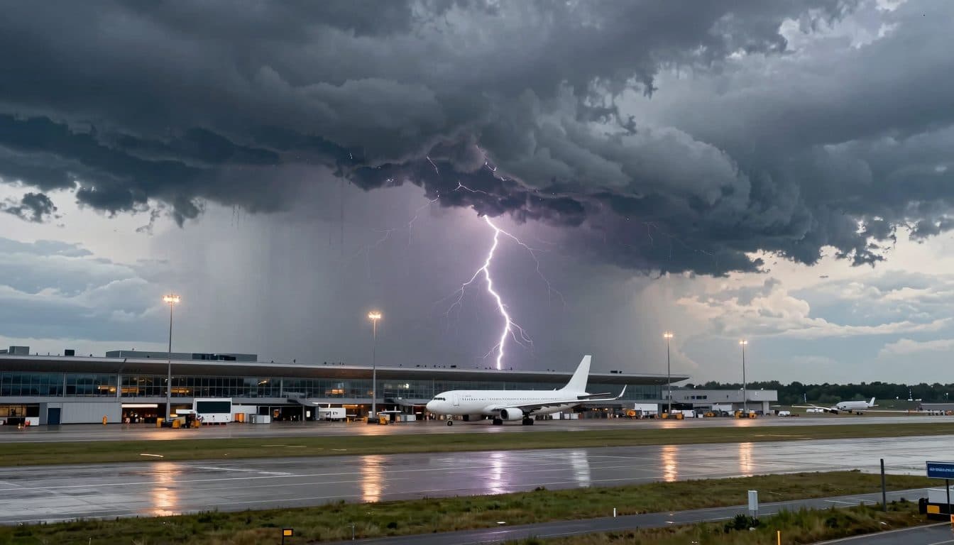 Tormenta provoca una parada de emergencia de unos 30 minutos en el aeropuerto de Viena
