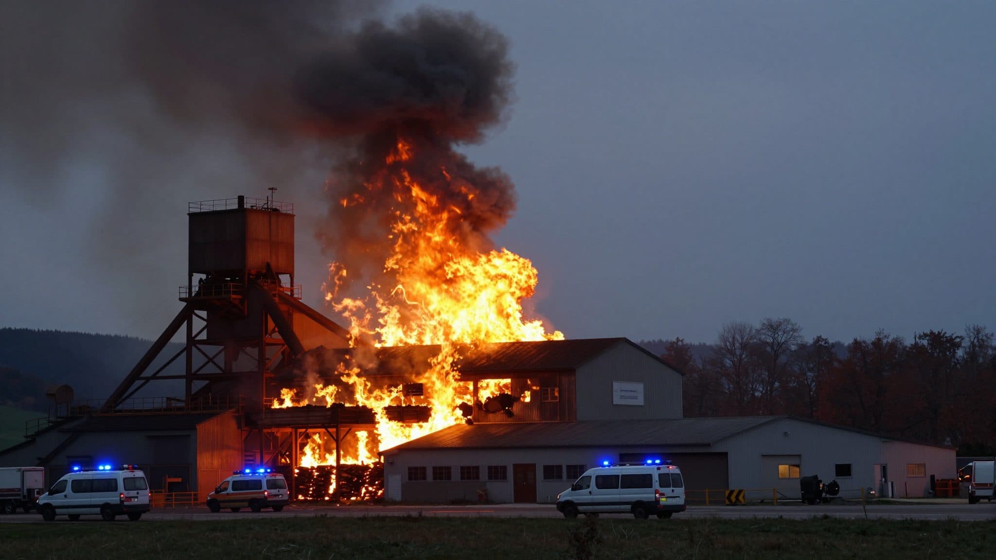 Gran incendio en Lengau: 22 bomberos luchan contra las llamas en una granja
