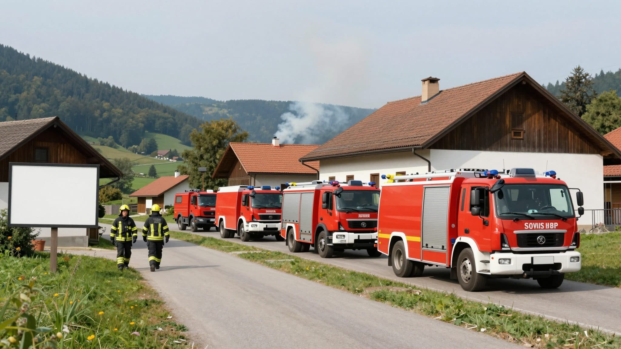 Bomberos rescatan a unos 15.000 polluelos de un incendio en una granja en Estiria
