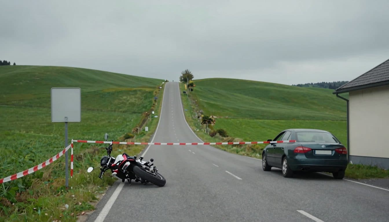 Accidente de tráfico mortal en el distrito de Weiz: motorista fallece tras colisión con un turismo que giraba