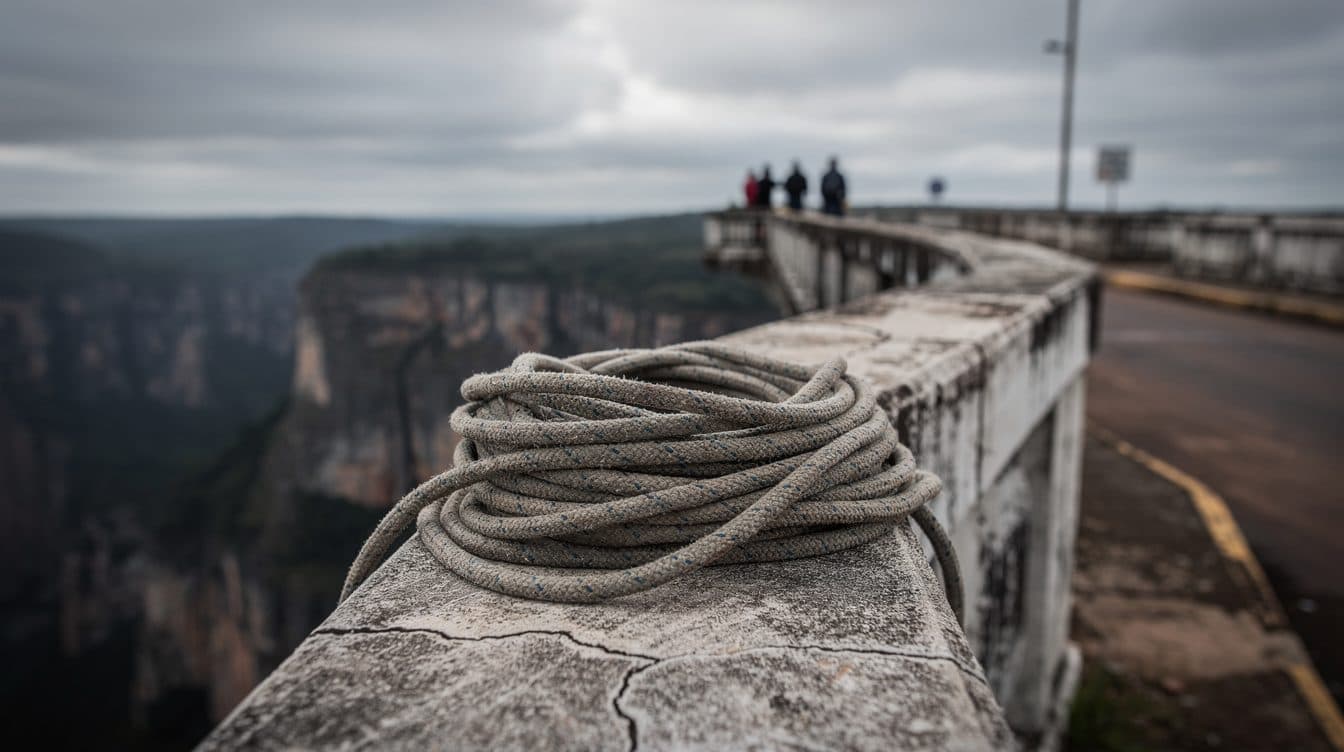 Caída mortal en salto de puente (rope jumping) en Brasil: mujer se precipita 40 metros sin arnés
