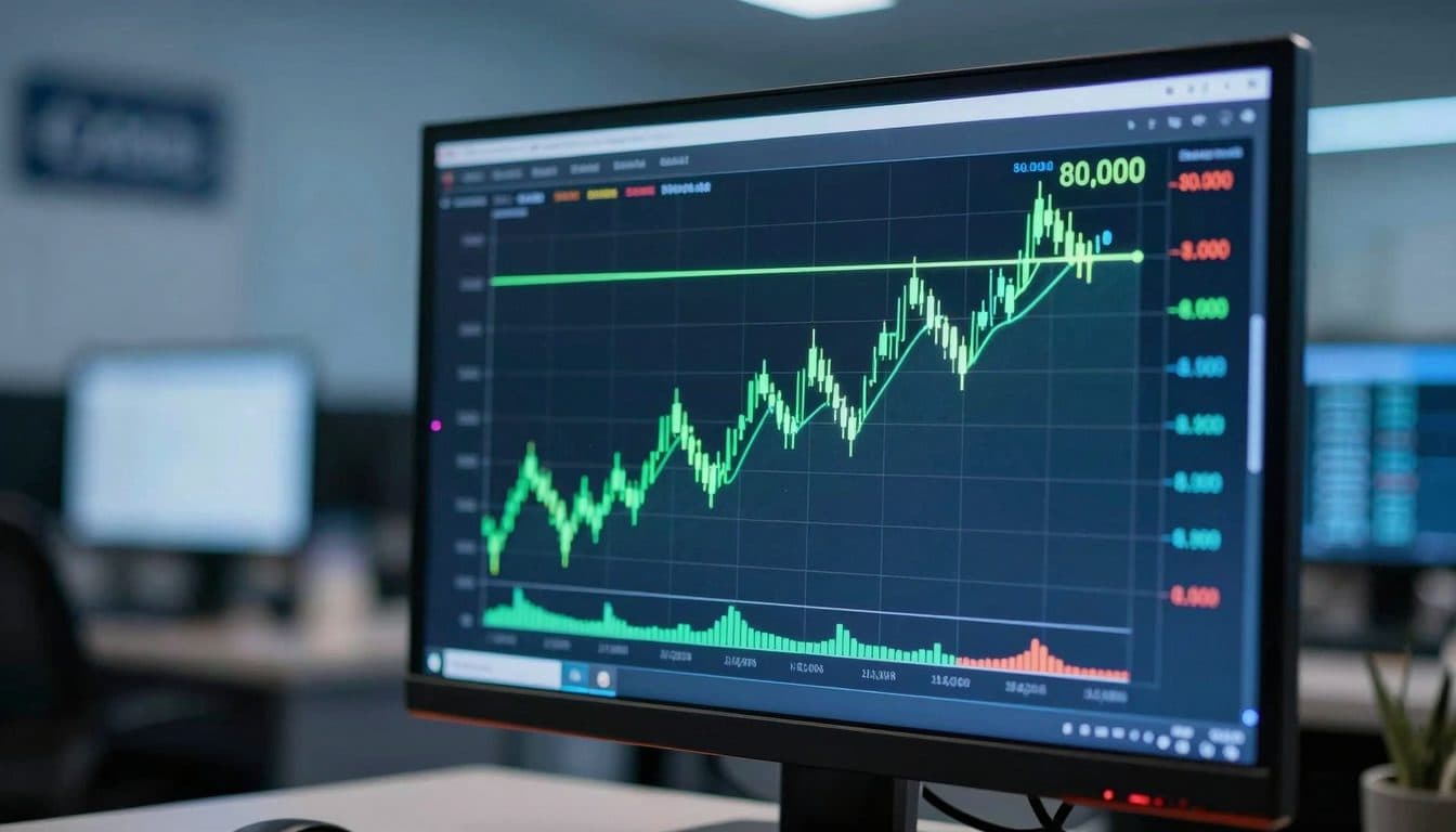 El Bitcoin se acerca a la marca de los 80.000 dólares