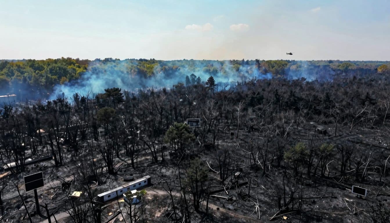 Dos detenidos tras el incendio forestal cerca de Fontainebleau: 1.300 hectáreas calcinadas