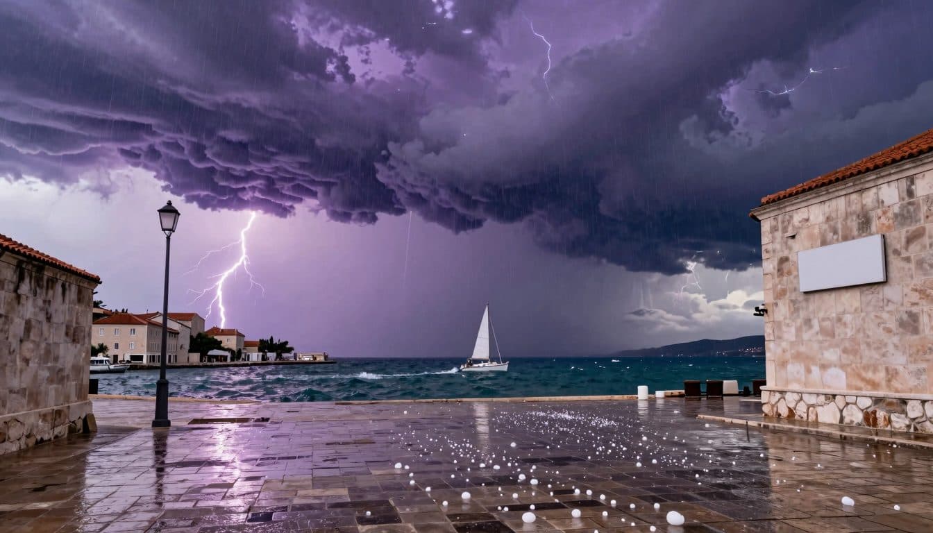 Fuertes tormentas azotan Croacia e Italia – se esperan ráfagas huracanadas y granizo