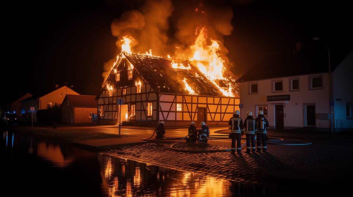 Un bombero herido y daños millonarios tras dos incendios sucesivos en el Kulturspeicher de Ueckermünde