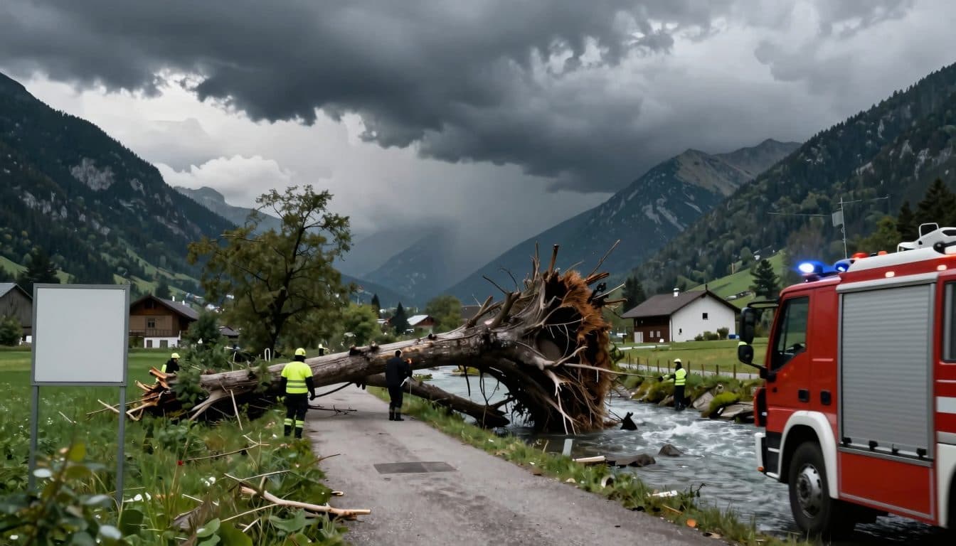 Frente de tormentas obligó a los bomberos de Salzburgo a atender decenas de intervenciones el martes