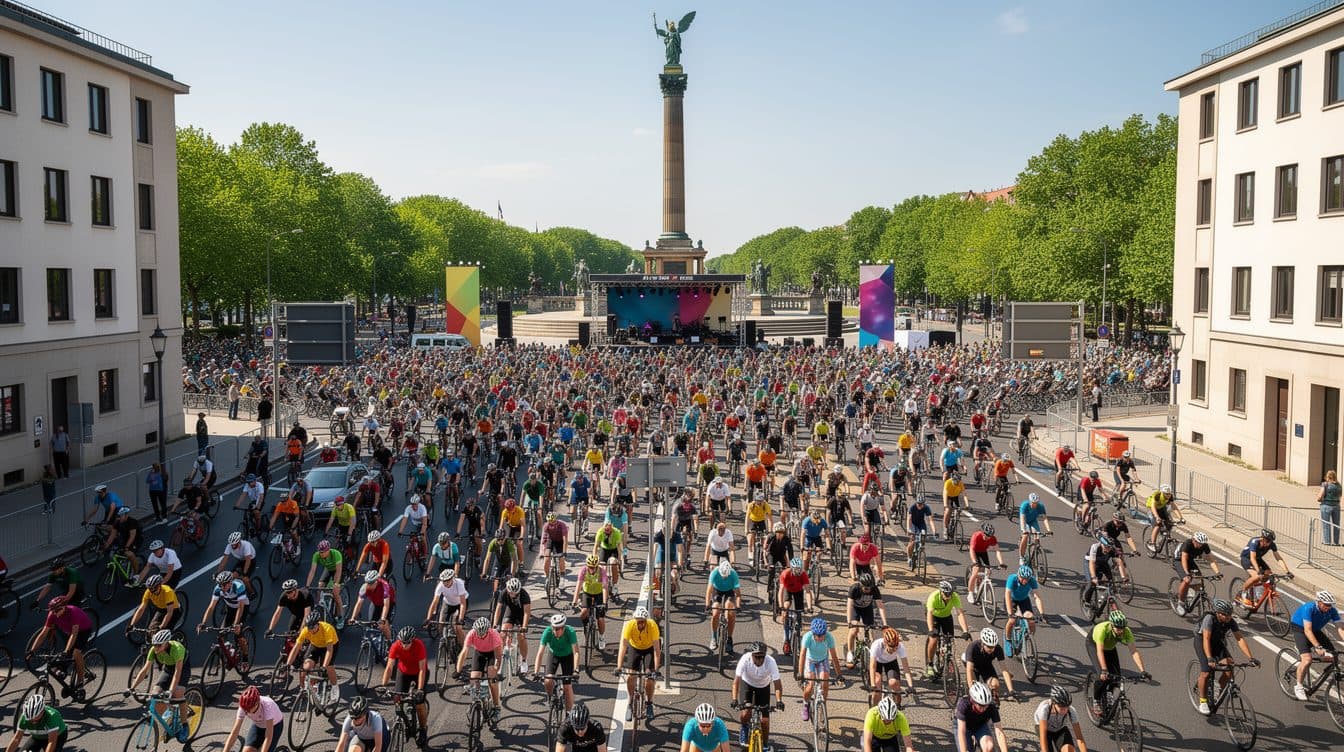 Unas 30.000 personas participan en la 50.ª edición de la Sternfahrt ciclista en Berlín
