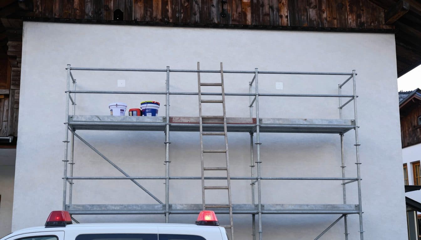Hombre de 64 años sufre una grave caída desde un andamio durante trabajos de pintura en Sölden