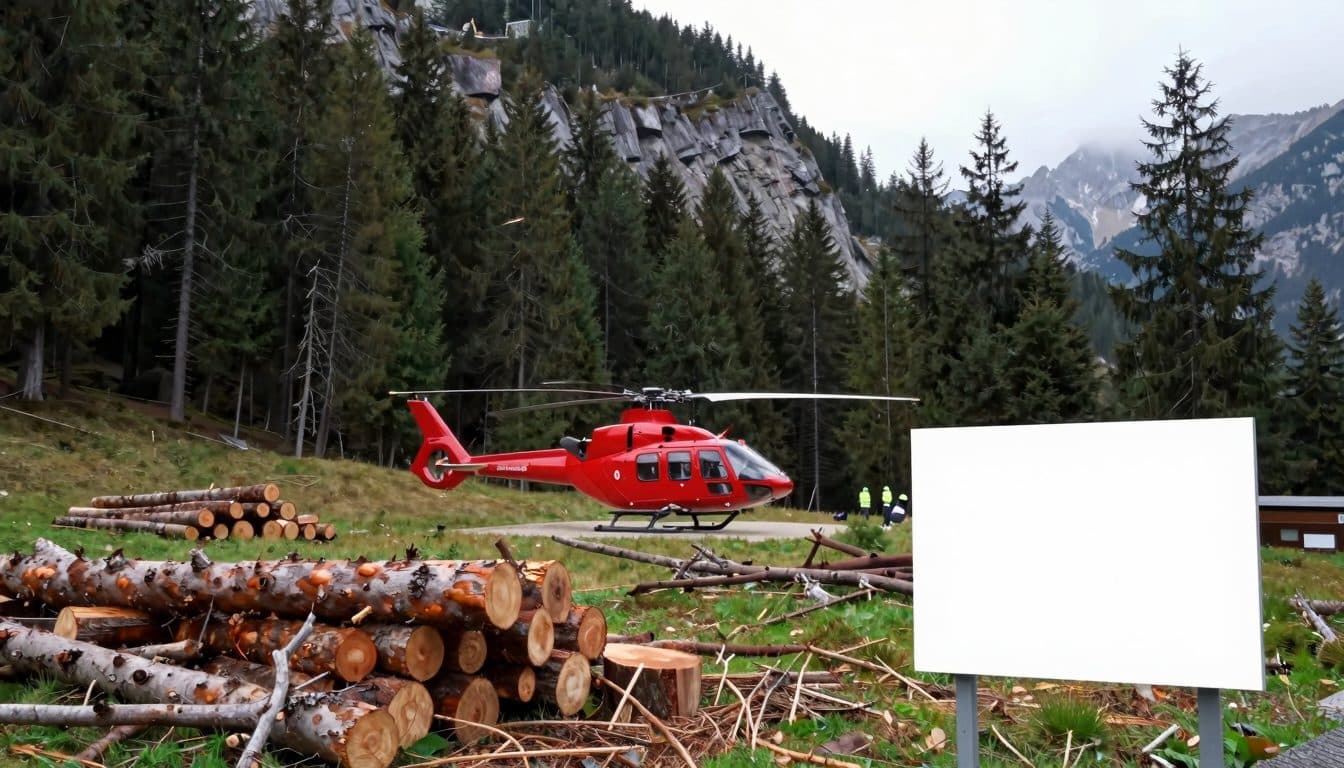 Hombre de 63 años herido por un árbol durante trabajos forestales en el Großvolderberg