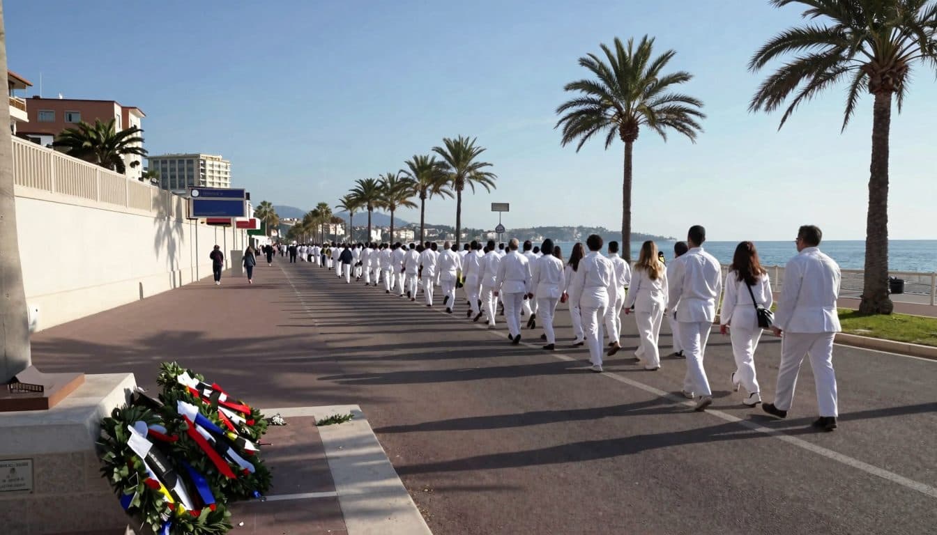 Niza conmemora con marcha silenciosa a las víctimas del atentado con camión de 2016