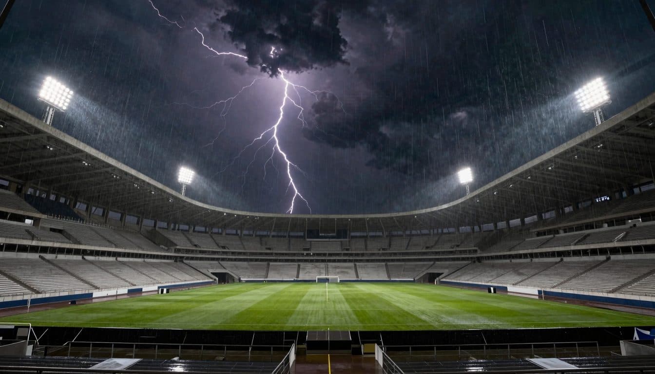 Fuerte tormenta amenaza el puntapié inicial del partido de Inglaterra en México