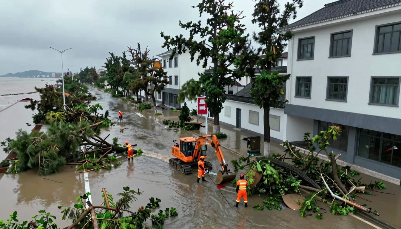 El tifón Bavi azota el este de China como la tormenta más fuerte del año y deja dos millones de evacuados