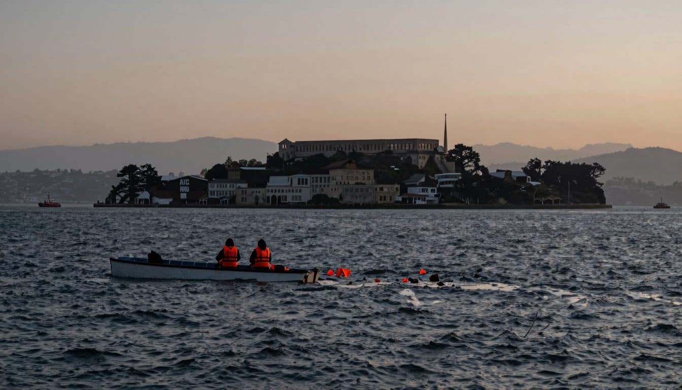 Accidente de barco cerca de Alcatraz: un muerto y numerosos rescatados
