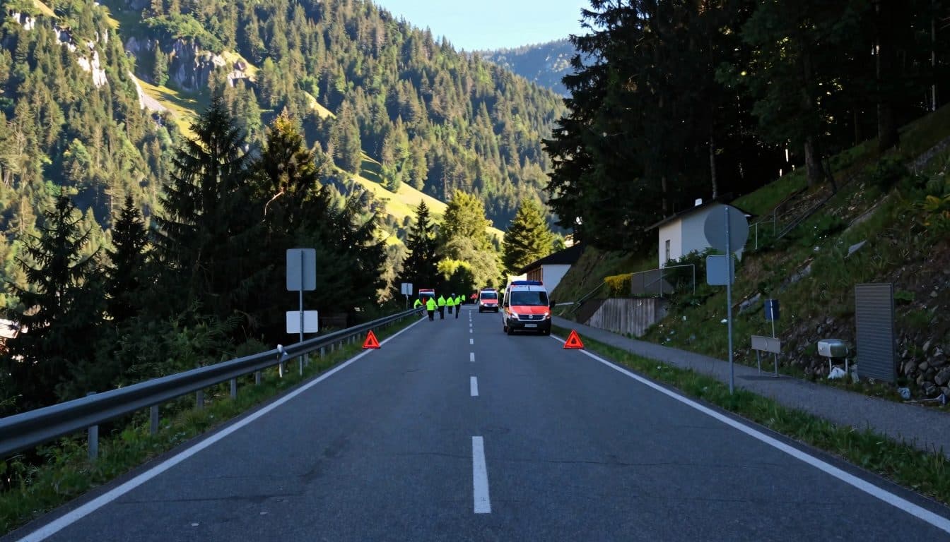 Motociclista colisiona con un turismo en Abtenau – Accidente en la carretera Gschütt