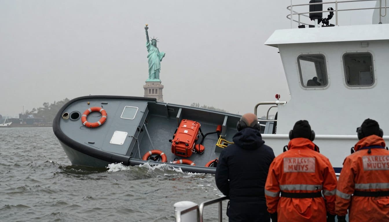 Dos muertos tras el vuelco de una embarcación en el puerto de Nueva York
