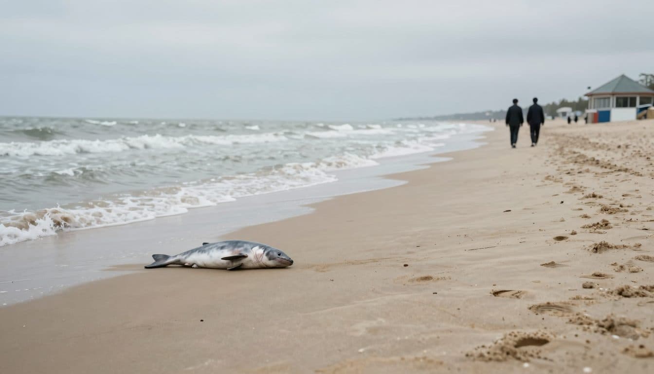 Cría de marsopa muere en la playa de Norderney: la policía saca el cadáver del mar
