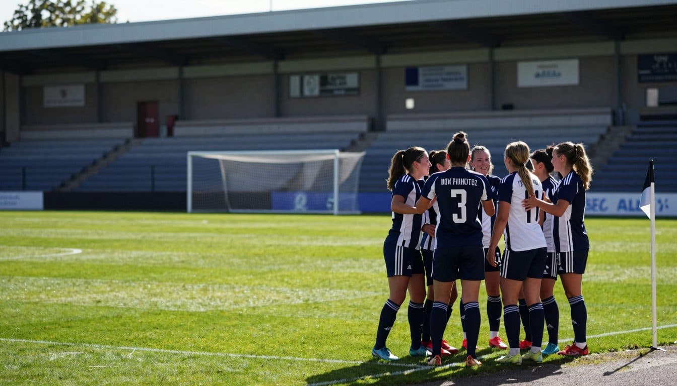 Las futbolistas del Hertha celebran una histórica primera victoria en la Segunda División contra el Turbine Potsdam