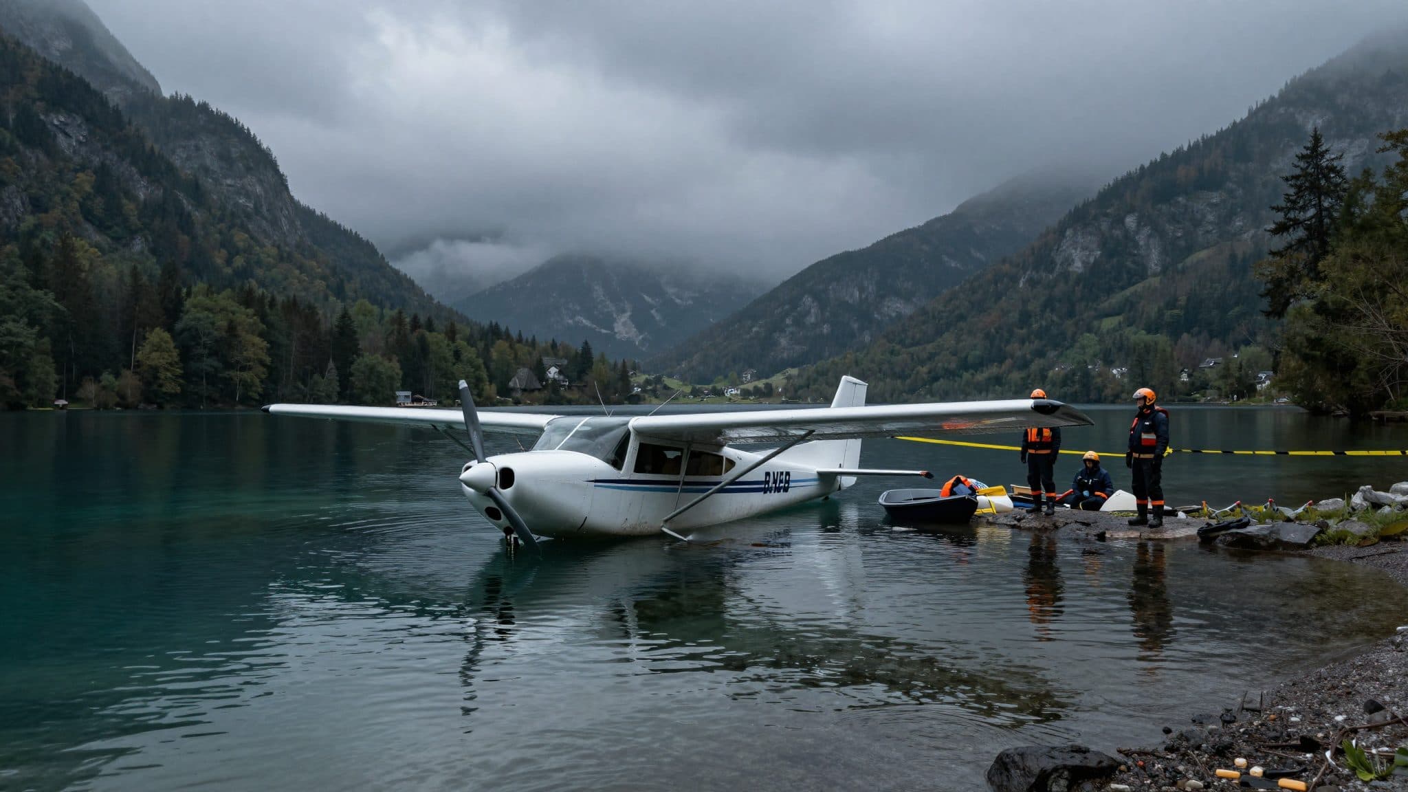 Pequeña avioneta se estrella en el Attersee: la policía localiza los restos a gran profundidad