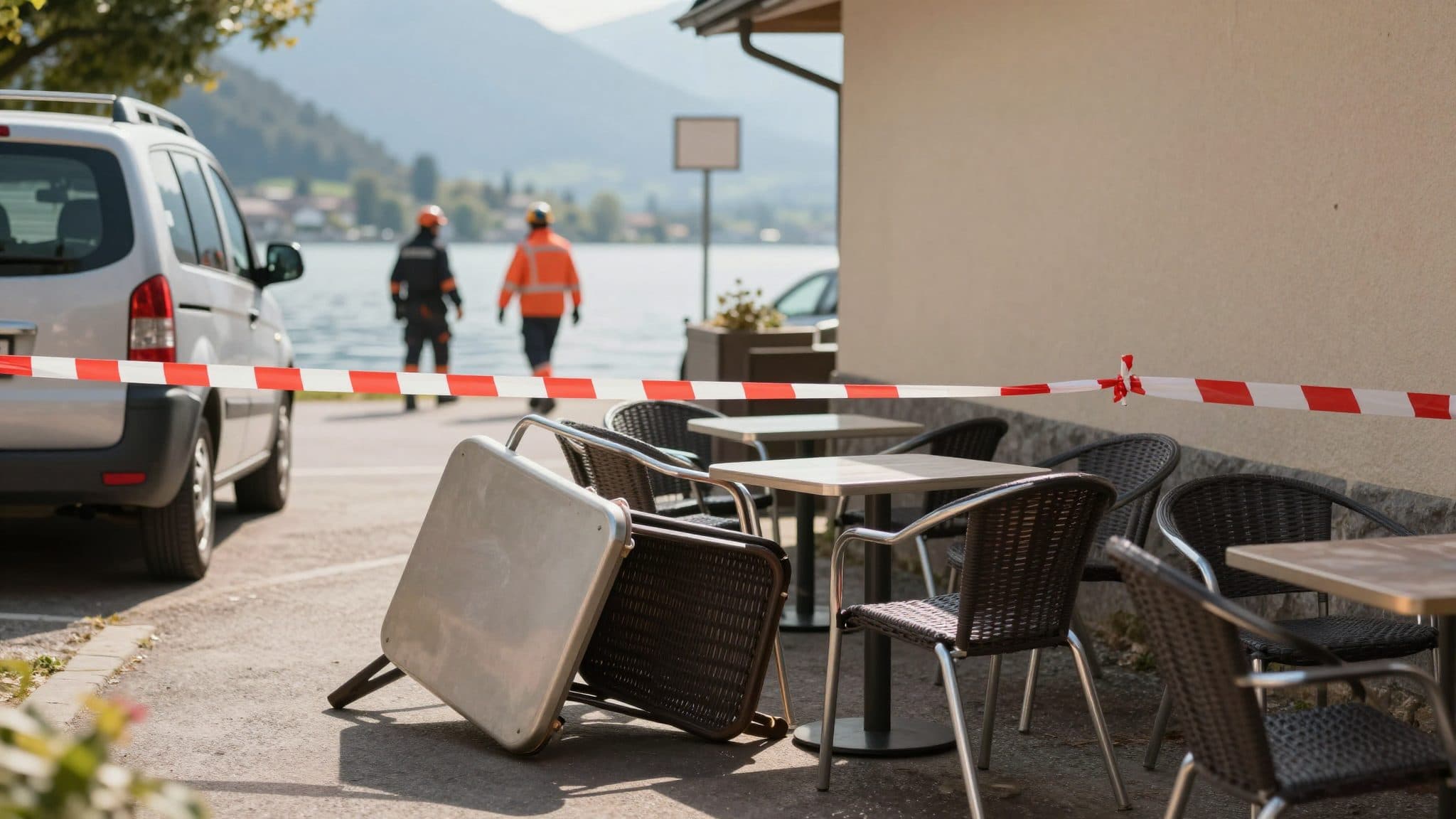 Coche irrumpe en la terraza de un café en Velden: once personas heridas
