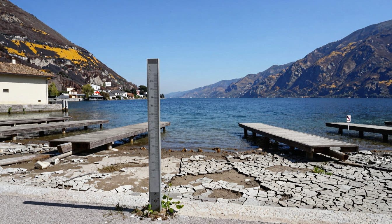 Ola de calor en el norte de Italia: el lago de Garda pierde miles de millones de litros de agua al día