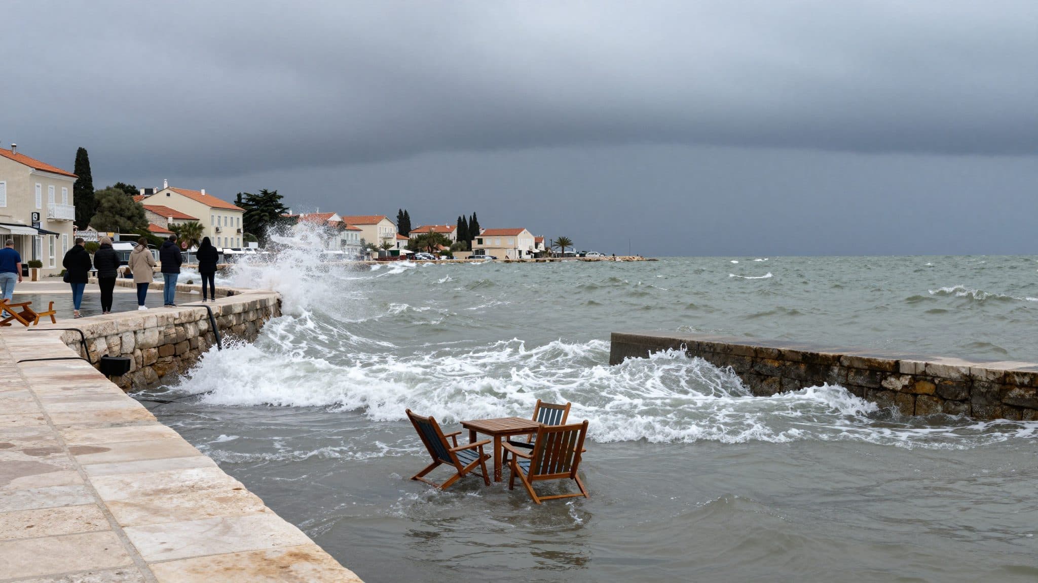 Un meteotsunami golpea la costa croata: Mali Lošinj inundado en pocos minutos