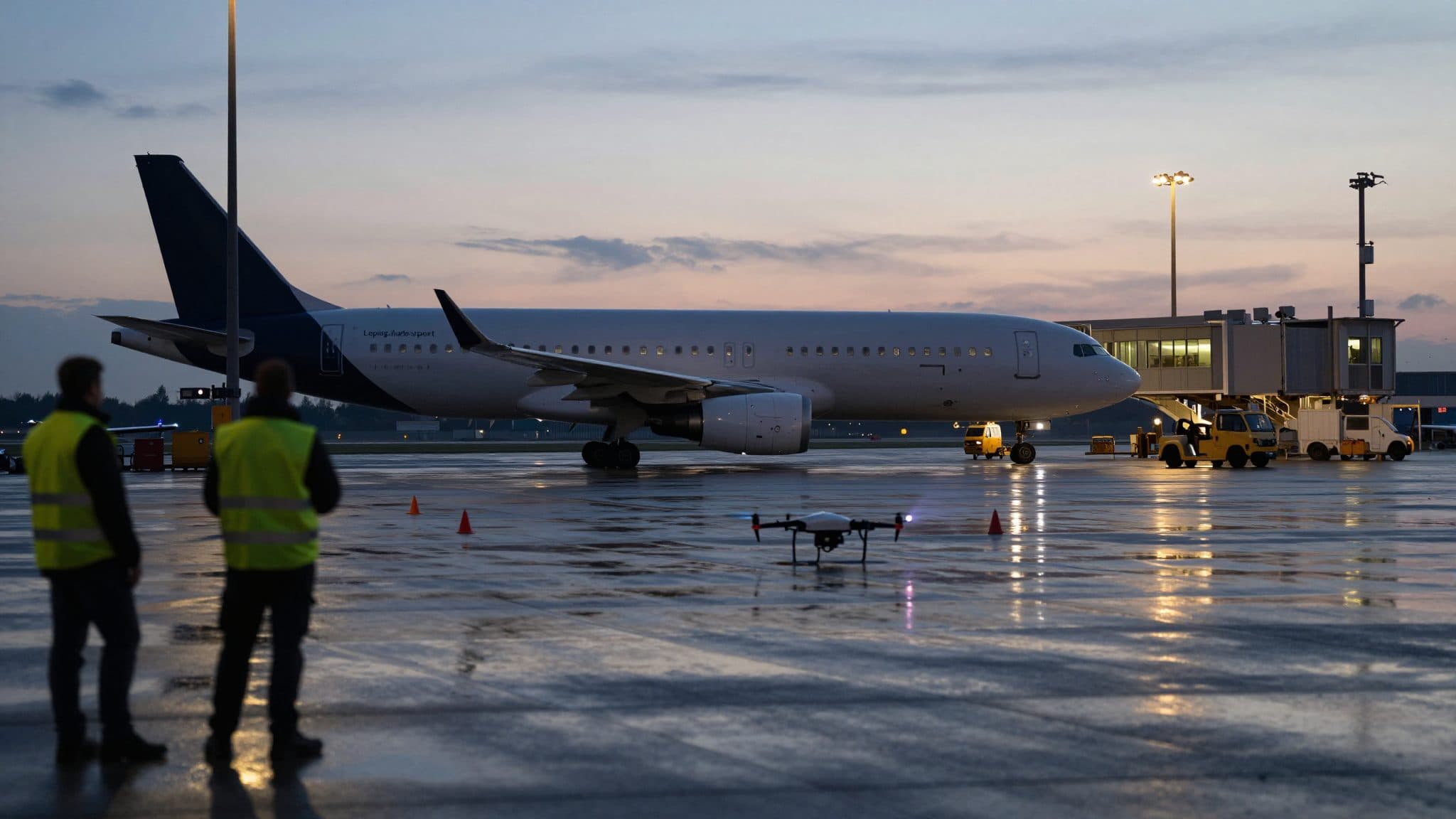Dron con explosivos sobre avión ucraniano en el aeropuerto de Leipzig