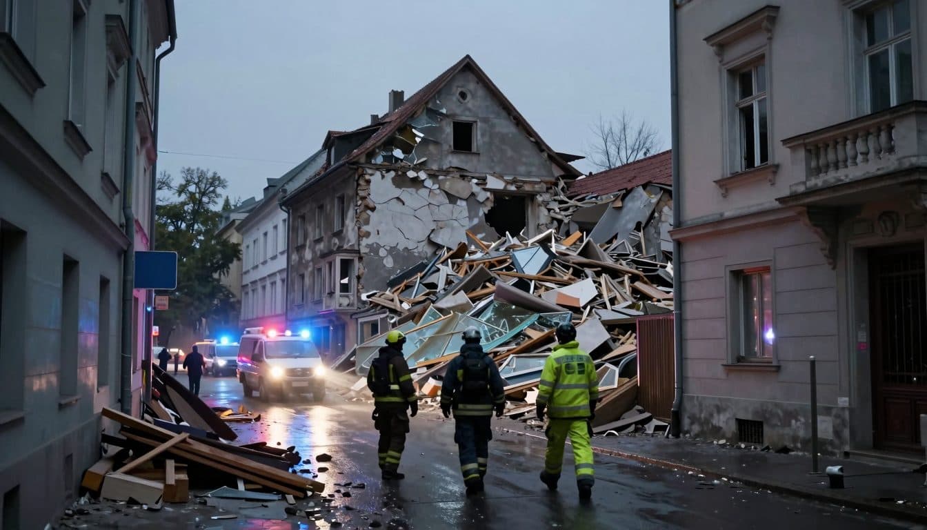 Explosión de gas en Viena destruye una vivienda – diez heridos, causa aún desconocida