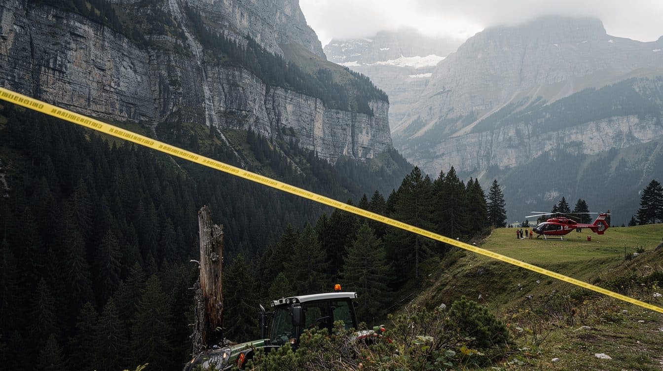 Accidente mortal de tractor en Gries am Brenner: muere un hombre de 43 años durante trabajos de siega en una pendiente
