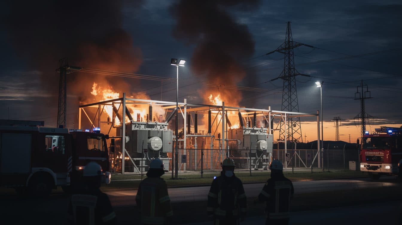 Incendio en una subestación eléctrica deja a unos 30.000 residentes de Reutlingen sin suministro