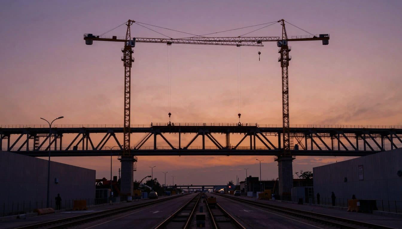Nuevo puente de la Ringbahn en la A 100: las piezas del tablero se izan este fin de semana